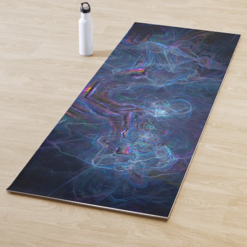 Abstract Fractal Nebula and Geometric Morph Yoga Mat