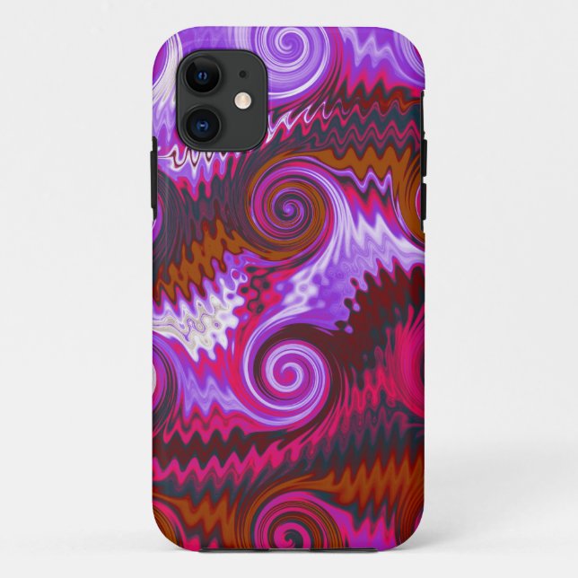 Abstract fractal pattern swirl wave Case-Mate iPhone case (Back)