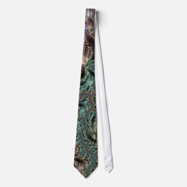 Abstract fractal patterns and shapes. Fractal Art Neck Tie (Front)