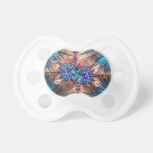 Abstract fractal patterns and shapes. Fractal Art Pacifier (Front)