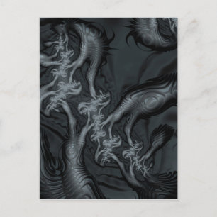 Abstract fractal patterns and shapes. Fractal Art Postcard