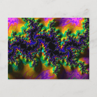 Abstract fractal patterns and shapes. Fractal Art Postcard