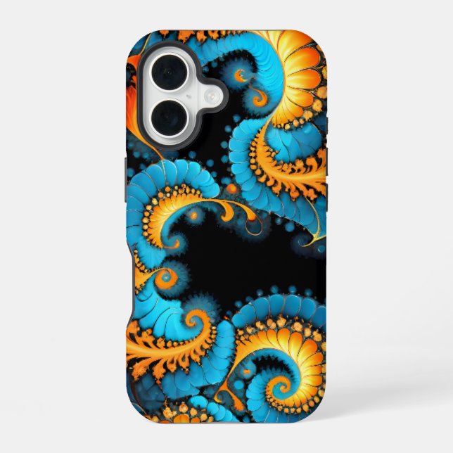 Abstract fractal patterns iPhone case (Back)