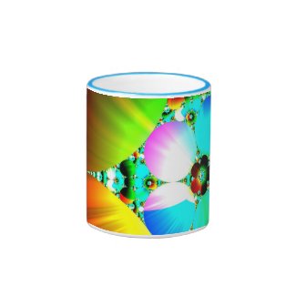 Crystal Sunrise - Abstract Fractal Rainbow full Mugs