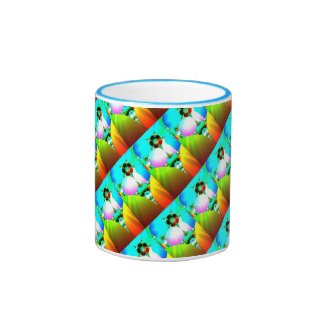 Crystal Sunrise - Abstract Fractal Rainbow smaller Mug