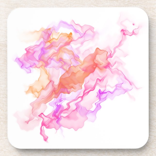 Abstract  Fractal Smoke Beverage Coaster (Front)
