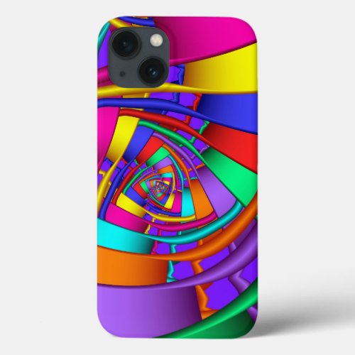 Abstract fractal spiral iPhone 13 case