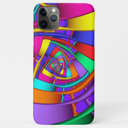 Abstract fractal spiral iPhone 11 pro max case