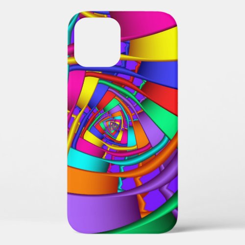 Abstract fractal spiral iPhone 12 case