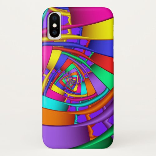 Abstract fractal spiral iPhone x case