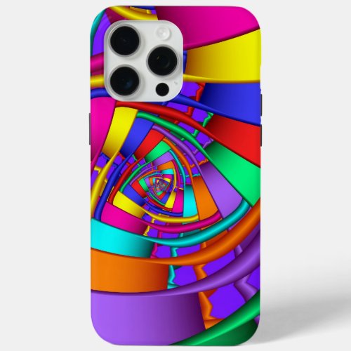 Abstract fractal spiral iPhone 15 pro max case