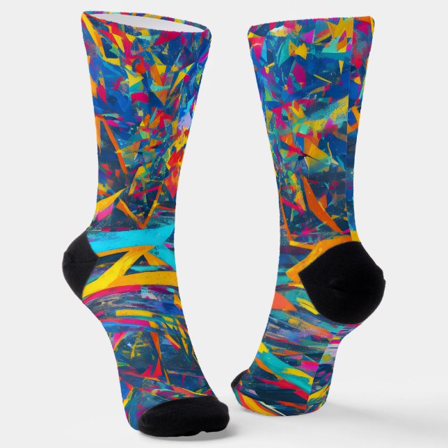 Abstract fractal texture socks (Angled)