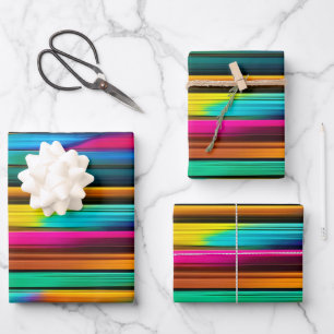 Abstract fractal texture wrapping paper sheets