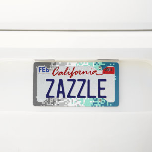 Abstract  Frayromantic Pride Flag      License Plate Frame