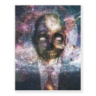 Abstract Freaky Skull Temporary Tattoos