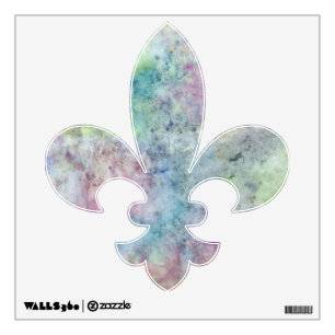 abstract free hand drawing from watercolor wall sticker