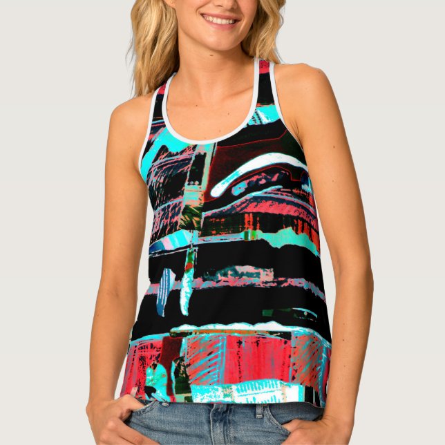 Abstract Freedom – Custom Women’s All‑Over Print R Tank Top (Front)