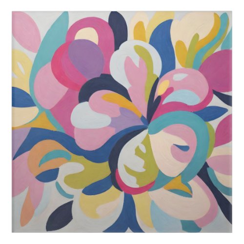 Abstract Freeform Floral Shapes Acrylic Print