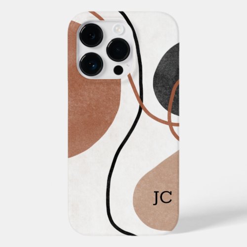 Abstract Freeform Shapes _ Brown and Black Case_Mate iPhone 14 Pro Case