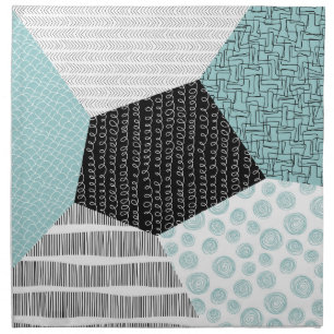 Abstract Freehand Drawing: Artistic Background. Cloth Napkin