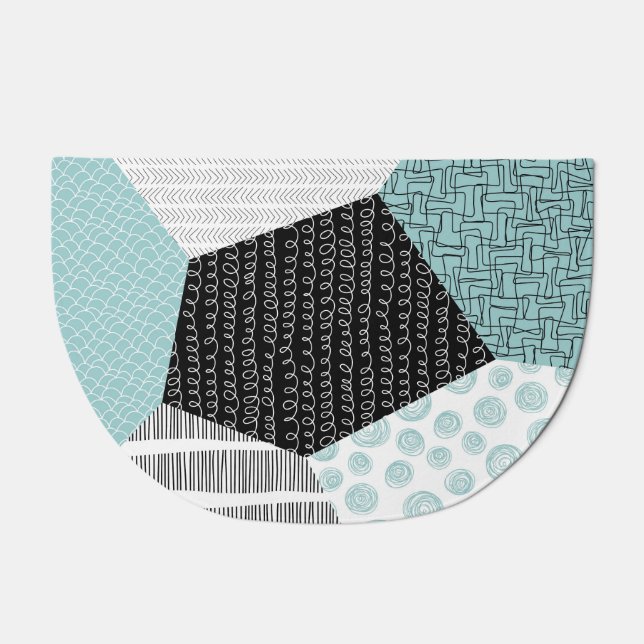 Abstract Freehand Drawing: Artistic Background. Doormat (Front)