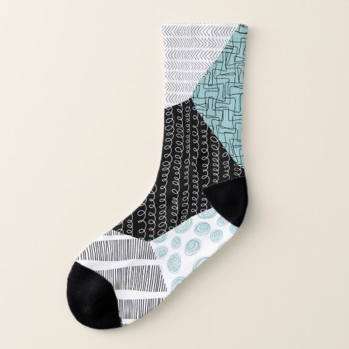 Abstract Freehand Drawing Artistic Background Socks