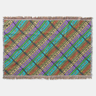 Abstract French Days Throw Blanket