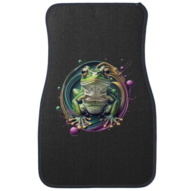 Abstract Frog Symphony Car Floor Mat (Front)