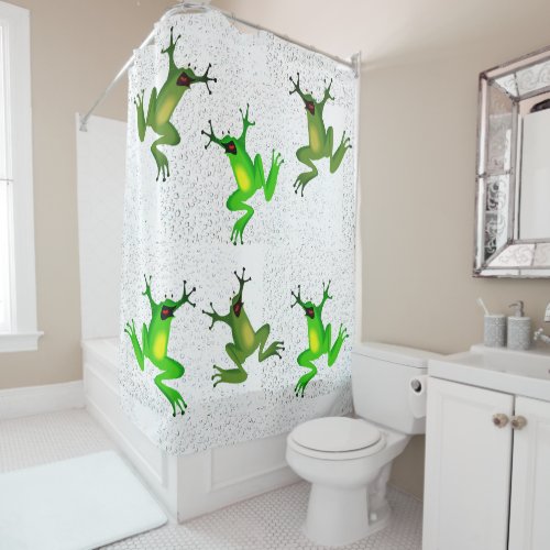 Abstract Frogs  Shower Curtain