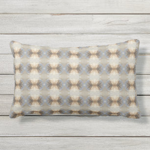 Abstract Frozen Marsh Gray Outdoor Lumbar Pillow