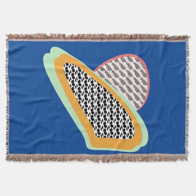 Abstract Fruit Papaya Dragonfruit Pattern  Throw B Throw Blanket (Front)