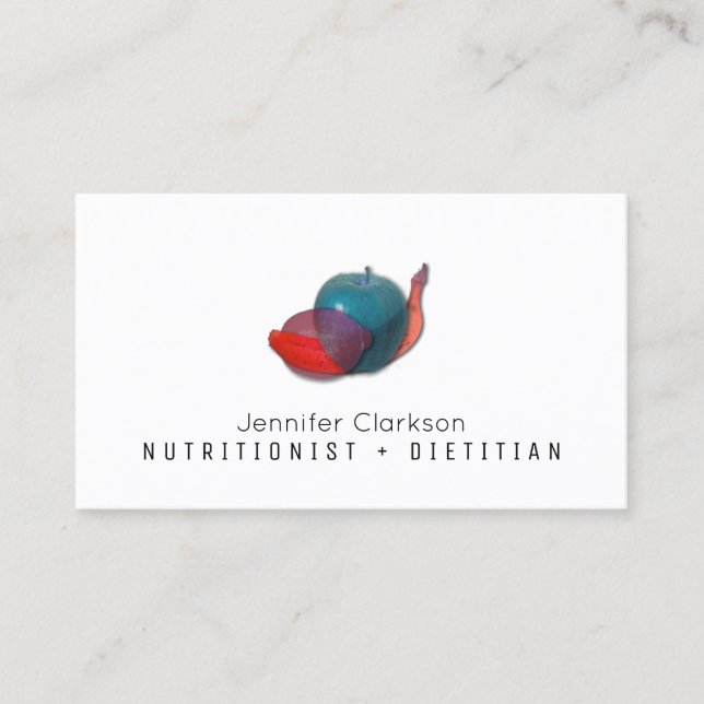 Abstract fruit transparent image business card (Front)
