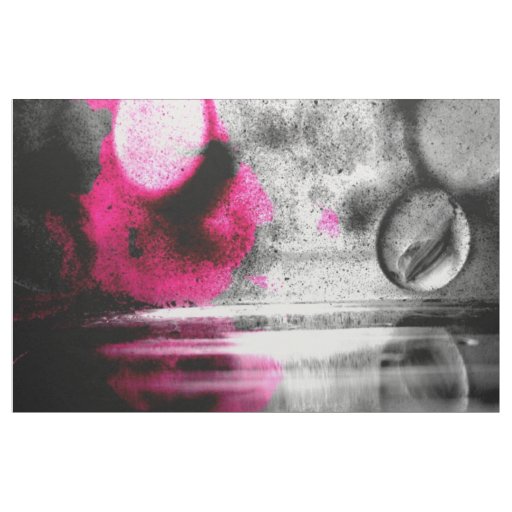 Abstract Fuchsia, Grey and Black Grain Photo Art Fabric