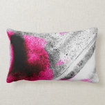 Abstract Fuchsia, Grey and Black Grain Photo Art Lumbar Pillow<br><div class="desc">Abstract grain and bubbles photo art in fuchsia,  grey and black. Brought to you by the designers of FOMA design</div>