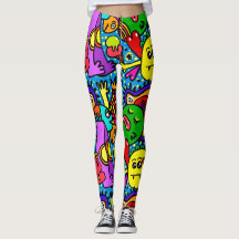 Abstract Fun Colorful Leggings