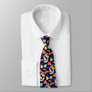 Abstract fun modern cute kids summer shapes figure neck tie