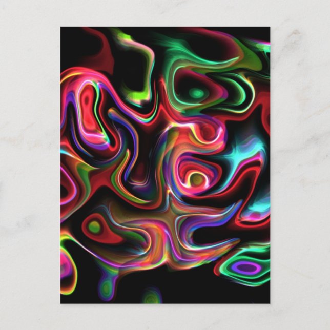 Abstract Funky 90 Postcard (Front)