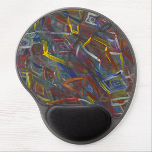Abstract Funky Fun "Squared" Gel Mousepad
