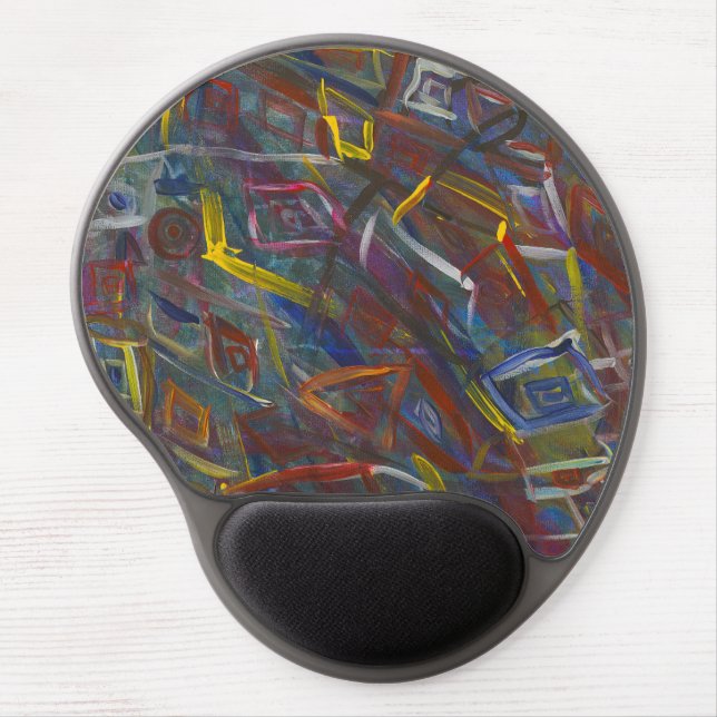 Abstract Funky Fun "Squared" Gel Mousepad (Front)