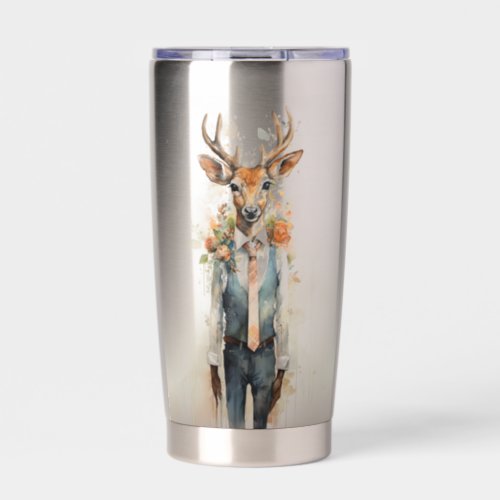 Abstract Funky Male Deer Insulated Tumbler