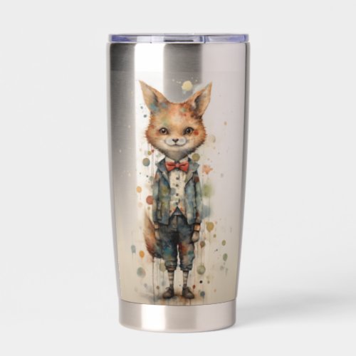 Abstract Funky Male Fox Insulated Tumbler