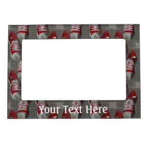 Abstract Funky Red Sneakers Magnetic Frame