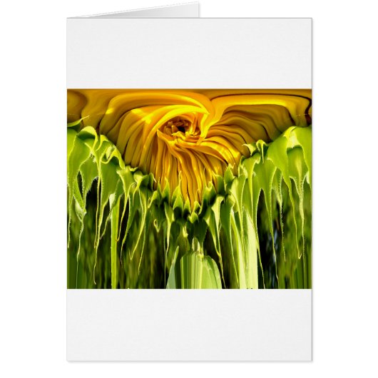Abstract funky retro Sunflower, scared geometry Cards (Front)