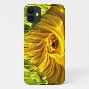 Abstract funky retro Sunflower, scared geometry iPhone 11 Case