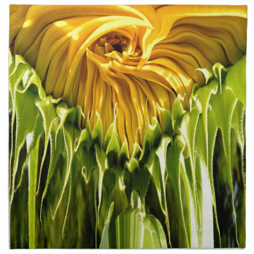 Abstract funky retro Sunflower scared geometry  Cloth Napkin