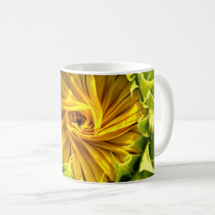 Abstract funky retro Sunflower, scared geometry  Coffee Mug