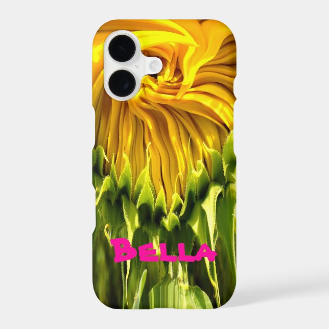 Abstract funky retro Sunflower, scared geometry  Iphone Case (Back)