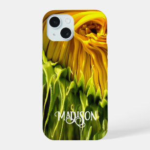 Abstract funky retro Sunflower, scared geometry iPhone 15 Case