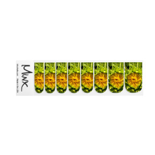 Abstract funky retro Sunflower, scared geometry  Minx Nail Art