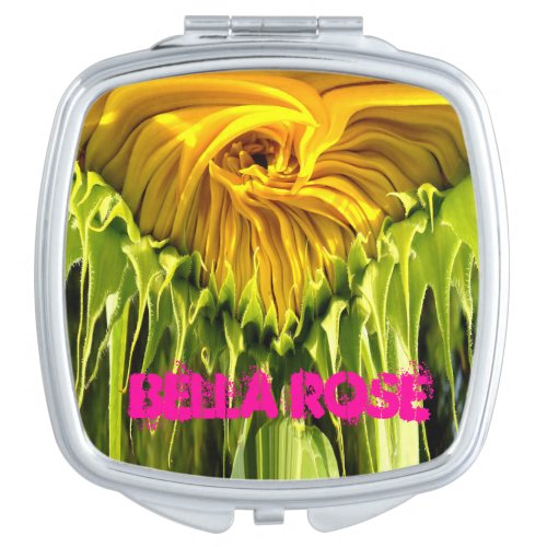 Abstract funky retro Sunflower scared geometry  Mirror For Makeup